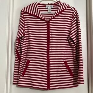 Sport Savvy medium zip up pink and white hoodie jacket